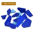 thumbnail image 3 of Unique Bargains 15Pack Mixed Shape Irregular Acrylic Sew on Mirror Pieces Rhinestones Beads, Blue, 3 of 6