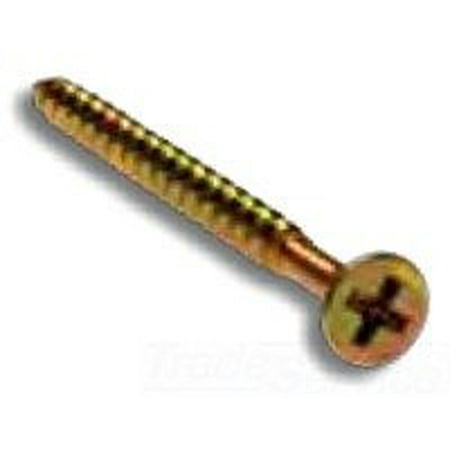 2 X Decks - Metallics JGDS3 Yellow Zinc Chromate Hardened Steel Phillips Drive Flat Head Deck Screw #6 x 2 Inch