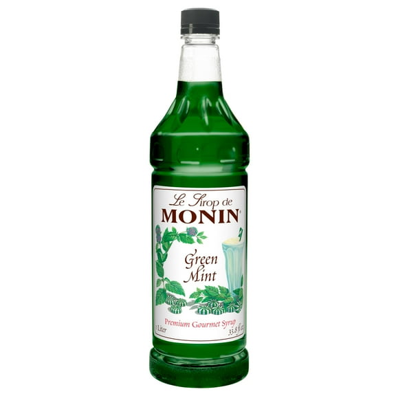 Monin Green Mint Syrup, l Liter -- 4 per case.