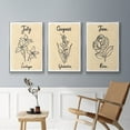 thumbnail image 4 of Birth Month VI - Framed Premium Gallery Wrapped Canvas L Frame 3 Piece Set - Ready to Hang, 4 of 4