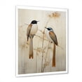 thumbnail image 2 of Designart "Minimalist Birds Of Paradise On Floral Limb III" Birds Of Paradise Picture Framed Wall Art Living Room, 2 of 5