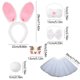thumbnail image 3 of Decoración de conejito de Pascua, lindo conejito suave, conjunto de cuatro piezas, más pegatina para la cara, más falda de gasa, adecuado para juegos de rol de conejito, accesorios de tela para disfra, 3 of 6