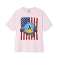 thumbnail image 5 of Saint Lucia + USA Flag T-shirt | St Lucian + American Flag Rip 4th Of July | Funny Latino Tees | 4 Colors, 5 of 10
