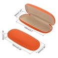 thumbnail image 2 of Uxcell Glasses Case, PU Leather Hard Shell Portable Protective Concise Unisex Eyeglass with Cleaning Cloth, Orange, 2 of 6