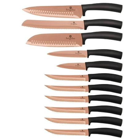 

11-Piece Kitchen Knife Set Stainless Steel Rose Gold Collection by Berlinger Haus