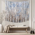 thumbnail image 5 of Blue Brown Forest Tapestry for Bedroom Wall Hanging Tapestry, Modern Oil Painting Art Ceiling Backdrop Tapestries Poster Blanket Wall Decor for Teens Room Living Room Dorm 51" x 59", 5 of 8