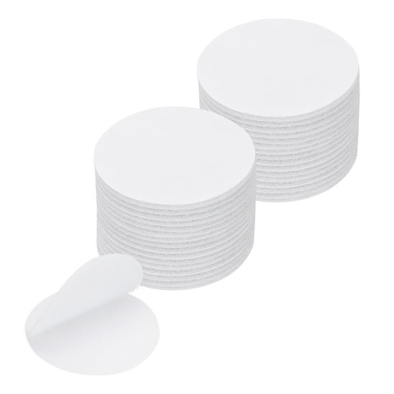Uxcell 2.4 inch Hook and Loop Dots, Nylon Blend Circle Self Adhesive Tape Double-Sided Strip 16 Set White