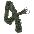 thumbnail image 4 of 1 pieza de hamaca verde engrosada para acampar, cinturón de malla y cuerda, cuerda de nailon, hamaca individual con amarre (verde militar), 4 of 8