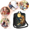 thumbnail image 6 of Cauagu Leopard Reading Tarot Cards Insulated Lunch Bag - Reusable Lunch Box Thickened Thermal Leakproof Lunch Tote Bag for Adult Office/Travel Picnic, 6 of 7
