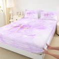 thumbnail image 4 of Manfei Cute Initial R Bed Sheets,Sweet Bow Full Size Sheets,Purple,4pcs, 4 of 6