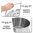 thumbnail image 3 of Stainless Steel Bucket Milk Pail With Lid And Handle Metal Compost Bucket Kitchen Compost Bin Food Scrap Slop Bucket Metal Pail For Kitchen Food Waste Silver, 3 of 9