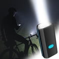 thumbnail image 1 of Faro de bicicleta con claxon - Luz LED USB recargable de 250 lúmenes, alarma de 120dB, 3 modos de iluminación, impermeable IPX5 para ciclismo nocturno, 1 of 3