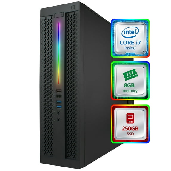 Restored HP EliteDesk 800G1 Small Desktop Computer (SFF) | Quad Core Intel i7 (4.0GHz Turbo) | 8GB DDR3 RAM | 250GB SSD | 5G-WIFI + Bluetooth | Windows 10 Pro | Home or Office PC (Refurbished)