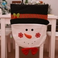 thumbnail image 3 of Deago 2 PCS Christmas Snowman Santa Claus Chair Back Covers for Dining Room Home Holiday Party Décor (26"*19"), 3 of 4