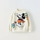 thumbnail image 2 of Ropa de Disney para niños y niñas, Tops de manga larga con estampado de Mickey y Minnie, sudadera informal de cuello redondo con dibujos animados, moda de otoño, 2 of 4