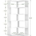 thumbnail image 5 of Homieasy 6-Tier Corner Bookshelf - L-Shaped Etagere Shelf with Baffles, Freestanding Storage for Living Room, Office, Bedroom,White, 5 of 6