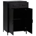 thumbnail image 2 of vidaXL Shoe Rack Black 75x40x110 cm Solid Pinewood, 2 of 5