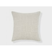 Oberon Staggered Stripe Woven Chenille Pillow. 18in. X 18in. Bronze Orange