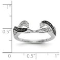 thumbnail image 7 of 14K White Gold Ring Band Wedding Diamond Round Black & Wrap, 7 of 7