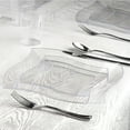 thumbnail image 2 of Smarty 7" Clear Square Wave Disposable Plastic Salad Plates 120ct, 2 of 2