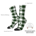 thumbnail image 4 of Cauagu Green White Lumberjack Plaid Print Crew Socks for Women and Men,Adult Athletic Running Socks 1-Pair Sports Socks Work Gear Socks with Moisture Wicking, 4 of 6