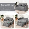thumbnail image 6 of Harper & Bright Designs Velvet Convertible Sleeper Sofa Bed with Adjustable Backrest, Pull-Out Bed with USB Charging Ports, Loveseat with Pull Out Bed for Apartments Small Spaces, Charcoal grey, 6 of 20