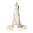 thumbnail image 2 of Gunia Hooded Cloak For Women Adult Lace Cape Cosplay Halloween Role Play Dress Up Outfits Stage Performance Holiday Party Wear,Beige, 2 of 4