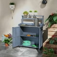 thumbnail image 6 of Outsunny Potting Bench with Storage Cabinet, Shelves for Backyard, Gray, 6 of 9