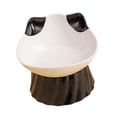thumbnail image 1 of Porcelain Cat Food Bowls, Feeding Skid Water Bowls High Foot Snack Bowl Tilted Raised Cat Dish for Indoor Cats, Small Dogs Kitty Travel Black, 1 of 8