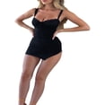 thumbnail image 2 of EIMELI Femmes Sans Manches Robe Bodycon Été Dentelle Garniture Bandage Froncé Fente Partie Mini Robe pour Cocktail Discothèque Plage, 2 of 6
