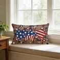 thumbnail image 2 of Yhmxh 4th of July Throw Pillow Cover, 12x20 Inch Patriotic Outdoor Lumbar Decoration, Red White and Blue, Independence Day Cushion Case, Memorial Day Flag Stars Decor Cushion Case for Sofa Couch, 2 of 7