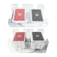 Sardfxul 2/6 Deck Revolving Rotating Canasta Playing Card Tray Plastic