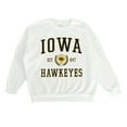 thumbnail image 4 of Women's Gameday Couture White Iowa Hawkeyes Premium Fleece Drop Shoulder Oversized Pullover Sweatshirt, 4 of 4