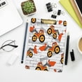 thumbnail image 7 of FMSHPON Orange Cartoon Tractor Clipboard Hardboard Wood Nursing Clip Board and Pull for Standard A4 Letter 13x9 inches, 7 of 7