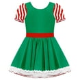 thumbnail image 4 of MSemis Kids Girls Gingerbread Tutu Costume Sequin Tulle Leotard Dress, 4 of 4