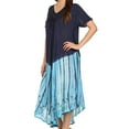 thumbnail image 3 of Sakkas Viveka Embroidered Caftan Dress - Navy - One Size, 3 of 5