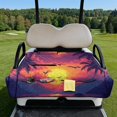 thumbnail image 2 of Whosucclay Soft and Comfortable Seat Cover Protector for 2 Person Club Car, Non-Slip Travel-friendly Seat Cushion Cover 4 Convenient Pockets, Tropical Palm Sunset, 2 of 9