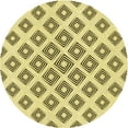 thumbnail image 1 of Ahgly Company Tapis d'Intérieur Lavable en Machine Carré Transitionnel Jaune Soleil, 3 Pieds Carré, 1 of 7