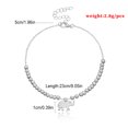 thumbnail image 3 of Sonducket Elefante tobilleras con cuentas ajustable oro plata estilo simple pie joyería pulseras de tobillo para el día de San Valentín plata plata 20Conjunto, 3 of 6