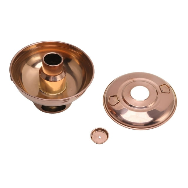 Chinese Style 410 Stainless Steel Charcoal Small Hotpot Dry Ice Hot Pots Old Beijing Single Person Small Hotpot Rose Gold