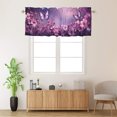thumbnail image 2 of Butterfly Thermal Insulated Window Curtain Valance Spring Floral Nature Landscape Scenic Privacy Decorative Rod Pocket Short Window Valance Curtains 54 by 18 in, 1 Panel, 2 of 6