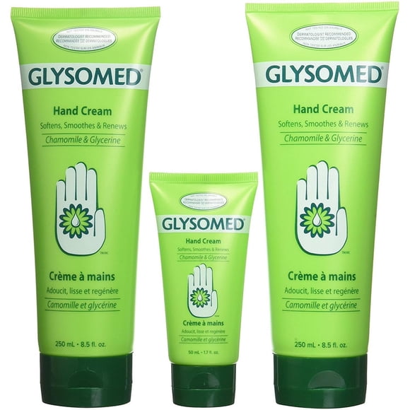 Paquete combinado de crema de manos Glysomed de 250 ml (2 unidades) + 50 ml (1 unidad)
