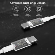 2 Pack USB C to USB C Cable 3.3ft, Type C to Type C PD Fast Charging Charger Cord for MacBook iPad Samsung Galaxy, White
