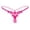 Hot Pink [Ladies Underwear Panties Clearance Sale], variant on WEIWEN G String Thongs for Women Embroidery Pearl Beads Crotchless Panties Low Rise Seamless Underwear for Women T Back Hipster Briefs Red, L