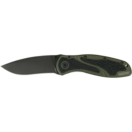 Kershaw Olive Blur Pocket Knife, 14C28N High-Performance Stainless-Steel Blade, 3.4u0022 Blade Length