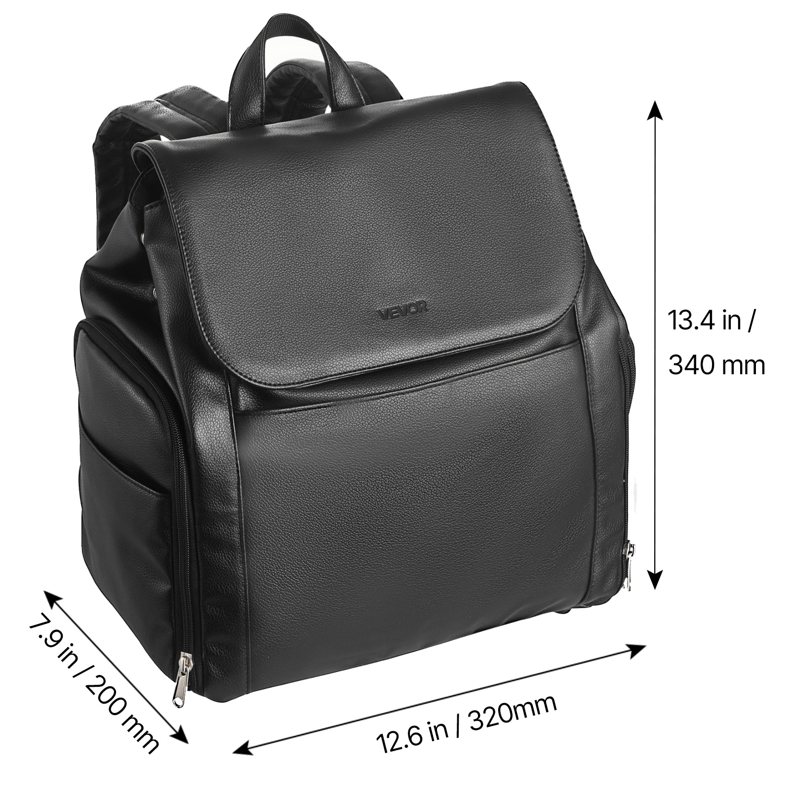 VEVOR Breast Pump Backpack, Breast Feeding Bag with Ice Pack, Fits for S1/S2, Pumping Accessories & Breastmilk Storage, Portable Pump Carrying Case for Work, Travel and Family Use, Black