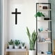 thumbnail image 4 of 1 colgante de cruz de madera, artesanía de madera, decoración de cruz cristiana (negro), 4 of 8