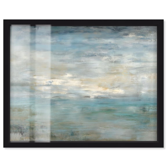 Paleocene Pulse III Shadowbox Print Faded Art by Art Remedy, Black Frame, 20 x 16