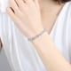 thumbnail image 5 of Pulsera de cristal romano en forma de corazón, pulsera de plata chapada en diamantes, pulsera de moda europea y americana, 5 of 5