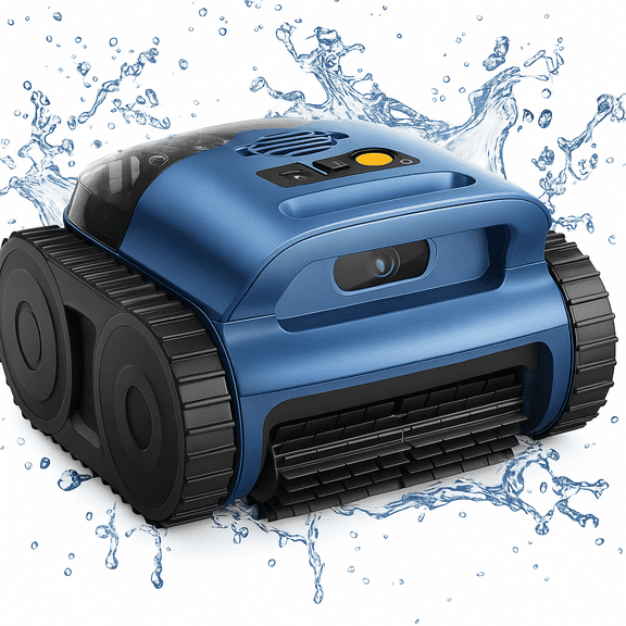2025 Upgrade Cordless Robotic Pool Cleaner, Smart Pool Vacuum – Sonar Navigation, Auto Path Planning, Tangle-Free Design, Wall Climbing & Efficient Cleaning for In-Ground and Above-Ground Pools